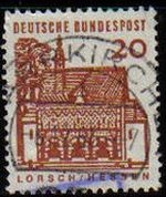 ALEMANIA 1964 Scott 905 Sello Arquitectura Portico Lorshc Hessen 20 Usado Michel 456 Allemagne Duitsland Germania Germany Alemagne Deutschland 